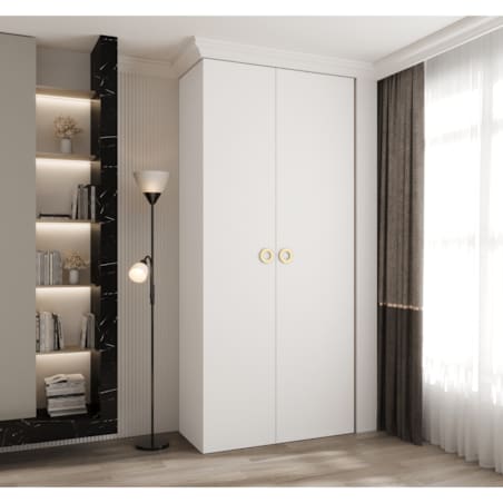 Szafa dwudrzwiowa Como 1 110 gł.40 biały+złoty