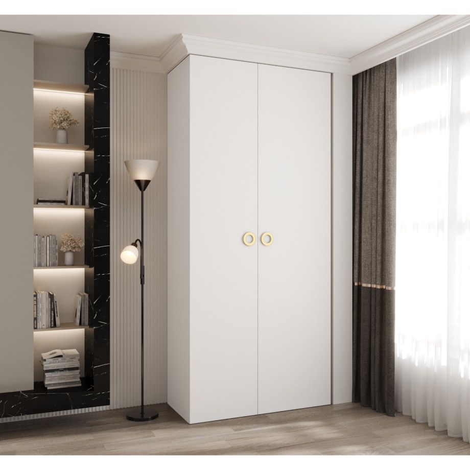 Szafa dwudrzwiowa Como 1 110 gł.40 biały+złoty