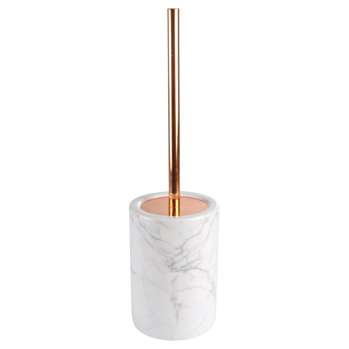 Szczotka do WC MARBRE, 12 x 42 cm, ceramika z nadrukiem marmuru