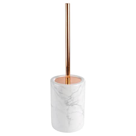 Szczotka do WC MARBRE, 12 x 42 cm, ceramika z nadrukiem marmuru