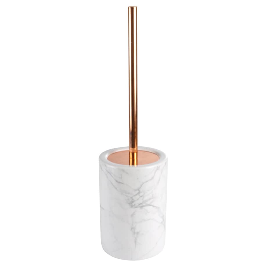 Szczotka do WC MARBRE, 12 x 42 cm, ceramika z nadrukiem marmuru