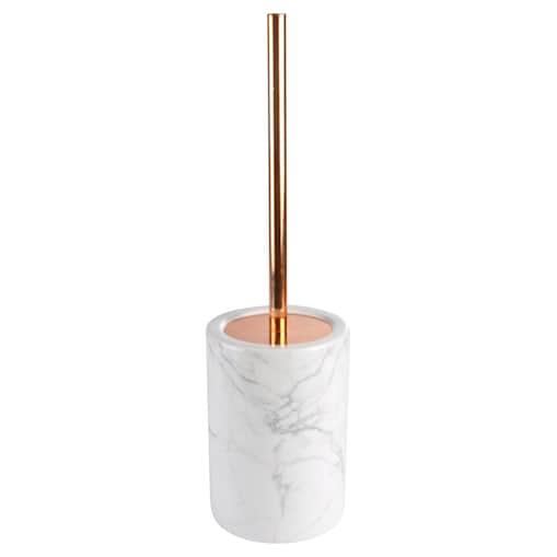 Szczotka do WC MARBRE, 12 x 42 cm, ceramika z nadrukiem marmuru