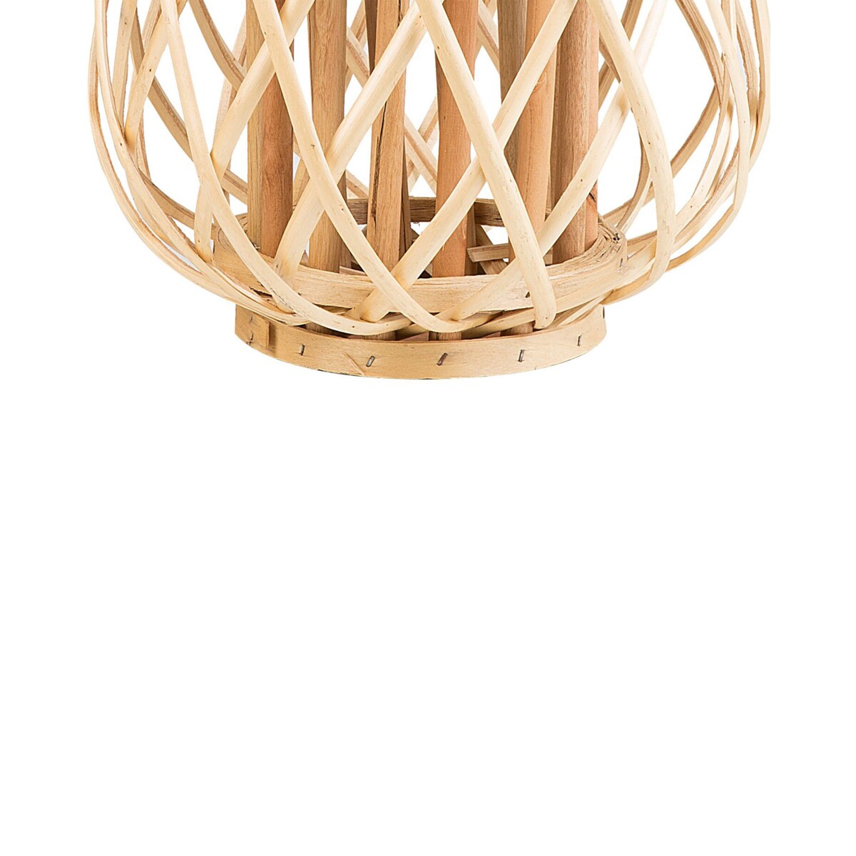 Lampion drewniany 30 cm naturalny MAURITIUS