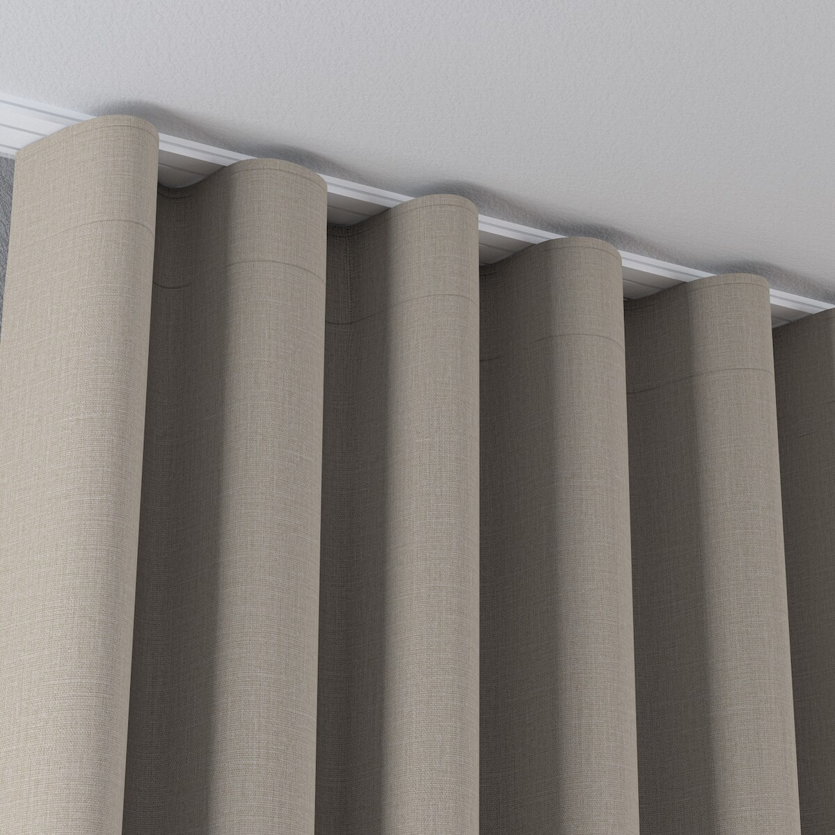 Zasłona na taśmie wave 130x245 beżowy strukturalny