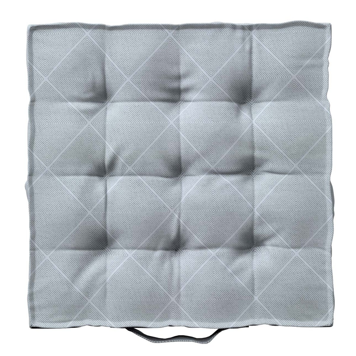 Poduszka na krzesło Kuba, szaro-srebrne romby, 50 x 50 x 10 cm, Sunny