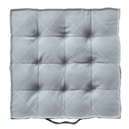 Poduszka na krzesło Kuba, szaro-srebrne romby, 50 x 50 x 10 cm, Sunny