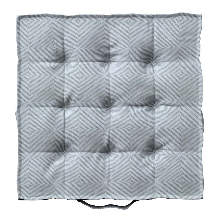Poduszka na krzesło Kuba, szaro-srebrne romby, 50 x 50 x 10 cm, Sunny