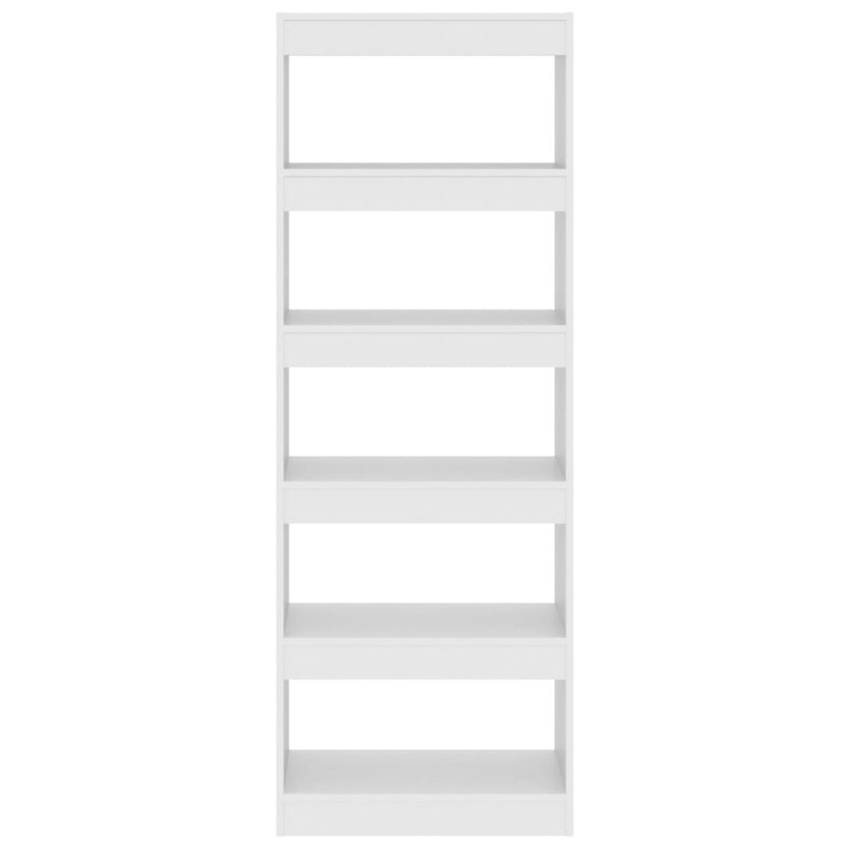 vidaXL Regał na książki, biały, 60x30x166 cm, materiał drewnopochodny