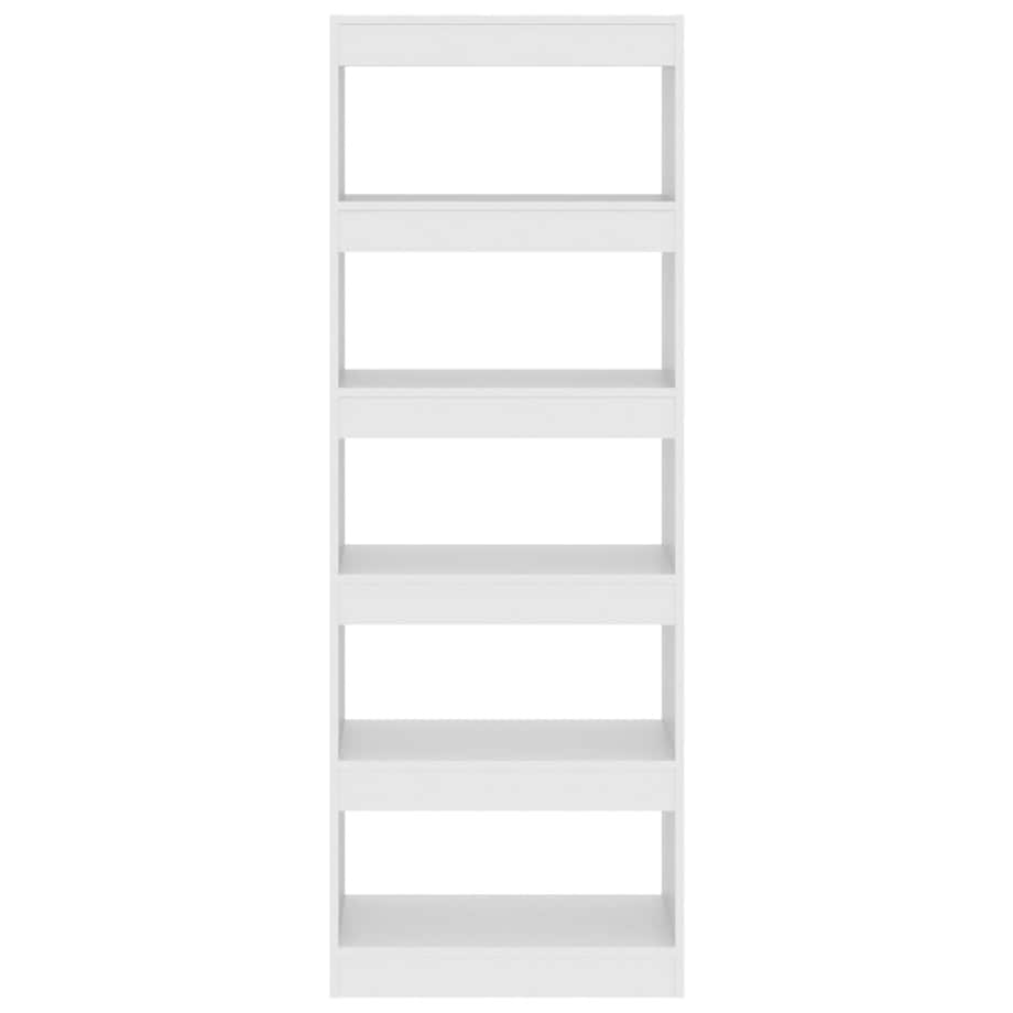 vidaXL Regał na książki, biały, 60x30x166 cm, materiał drewnopochodny