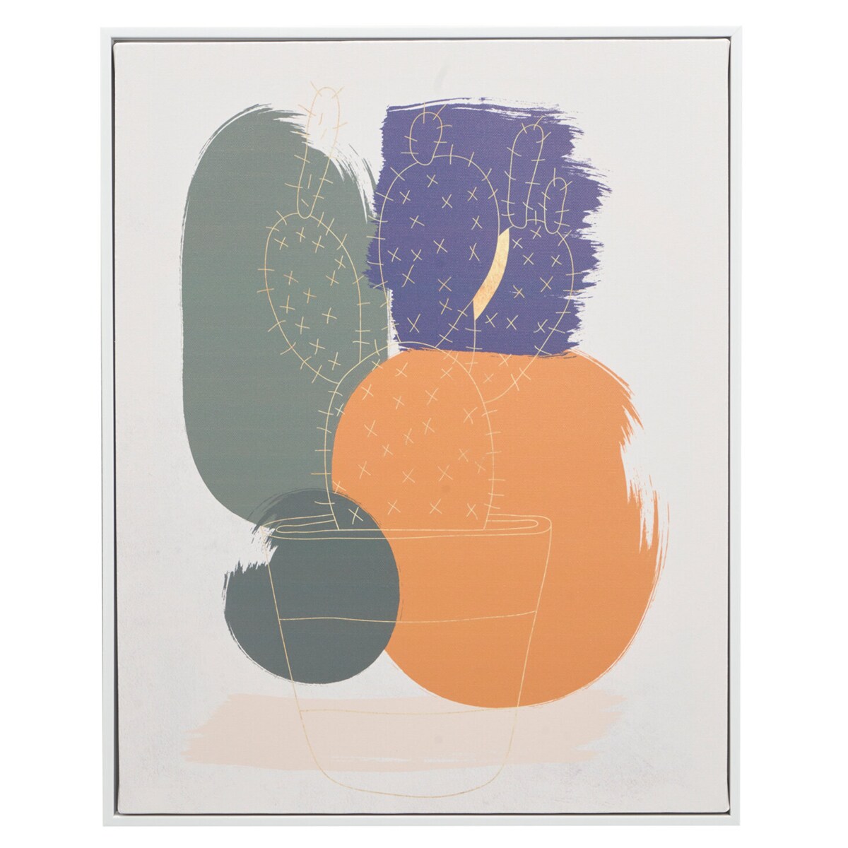 Obraz w białej ramie SOLARA motyw okręgów, 40 x 70 cm