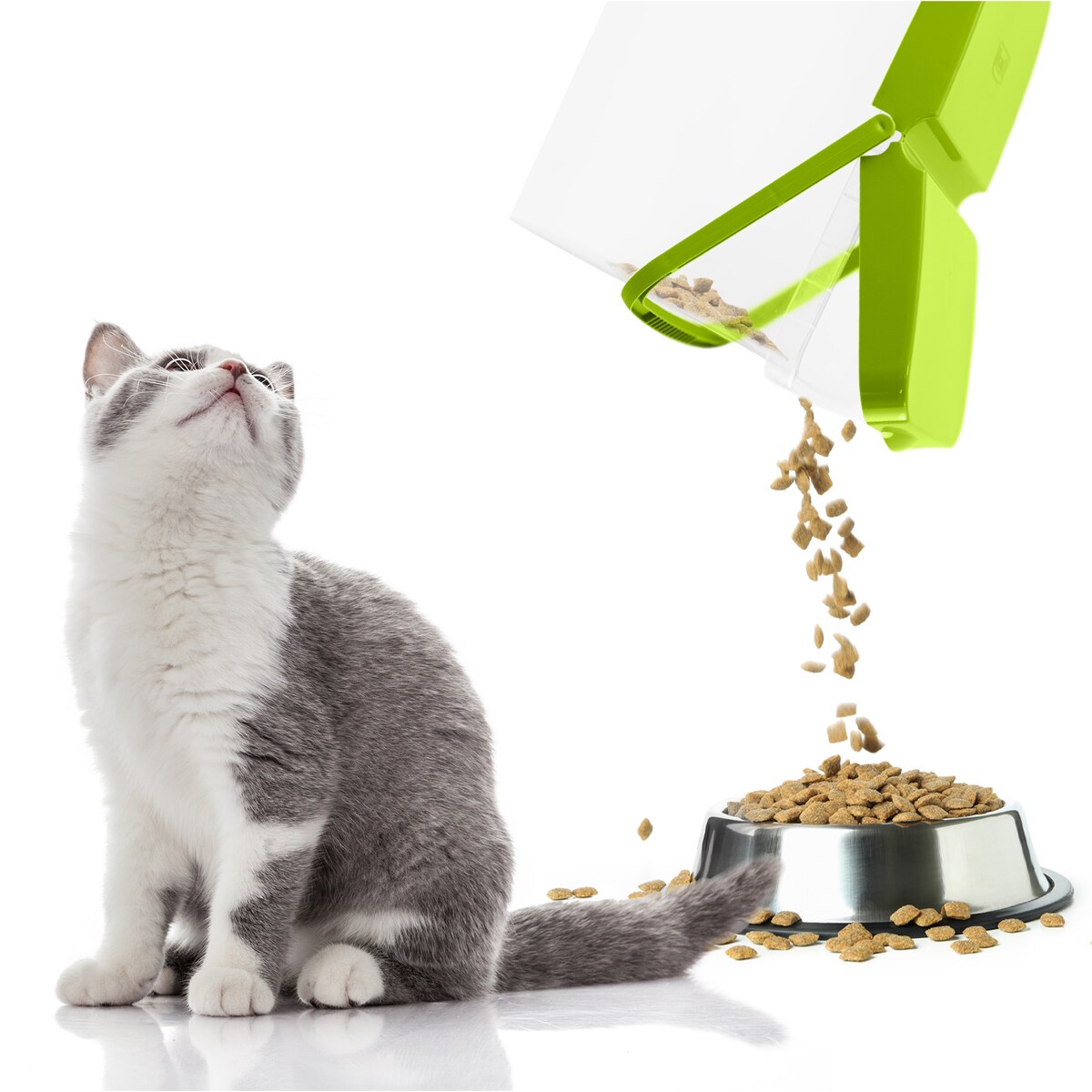 Pojemnik Plastikowy Na Karmę Proszek Z Klapą Pokrywką 10 L Zielony