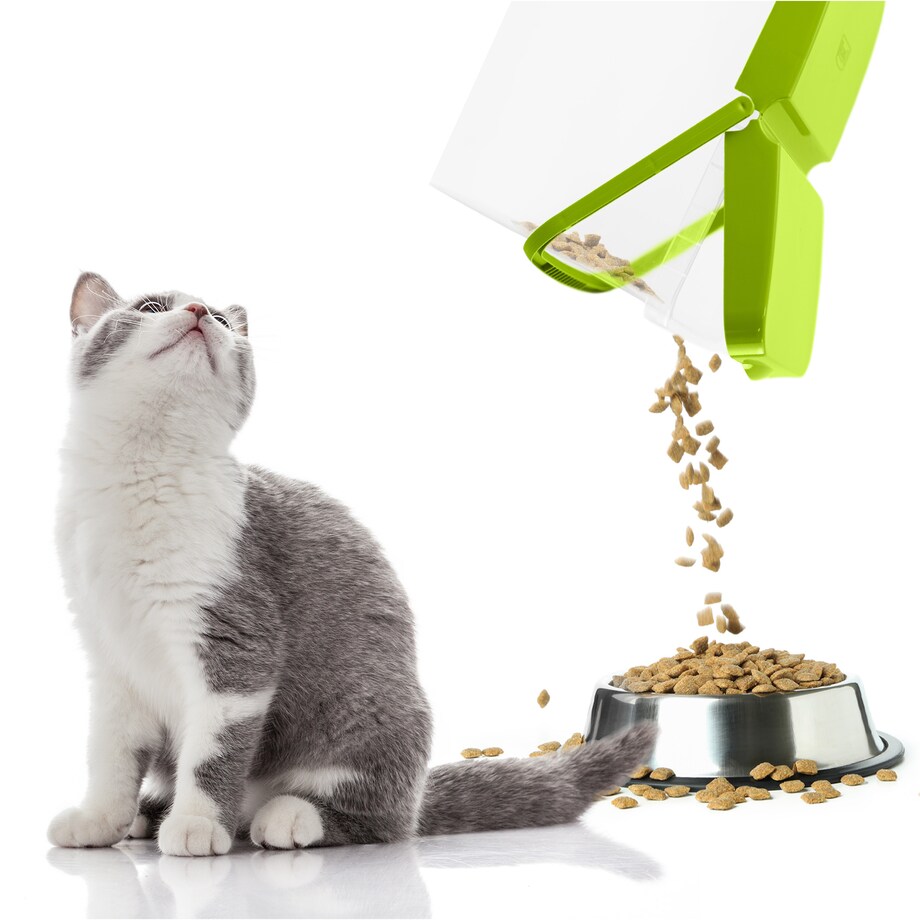 Pojemnik Plastikowy Na Karmę Proszek Z Klapą Pokrywką 10 L Zielony