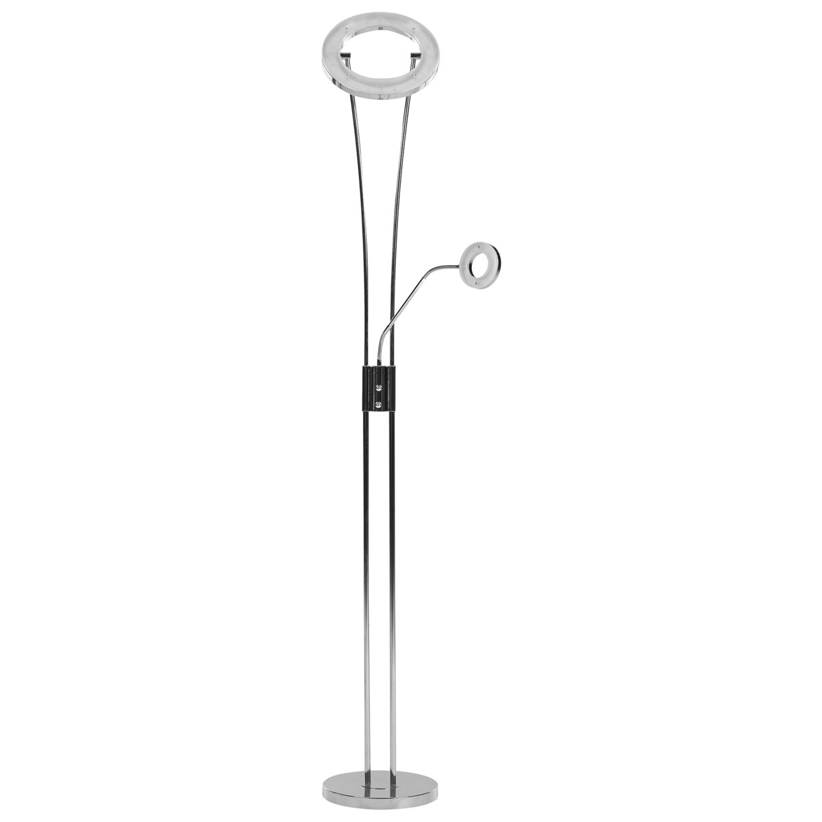Lampa podłogowa LED KENNET  Ze ściemniaczem Metal Srebrny