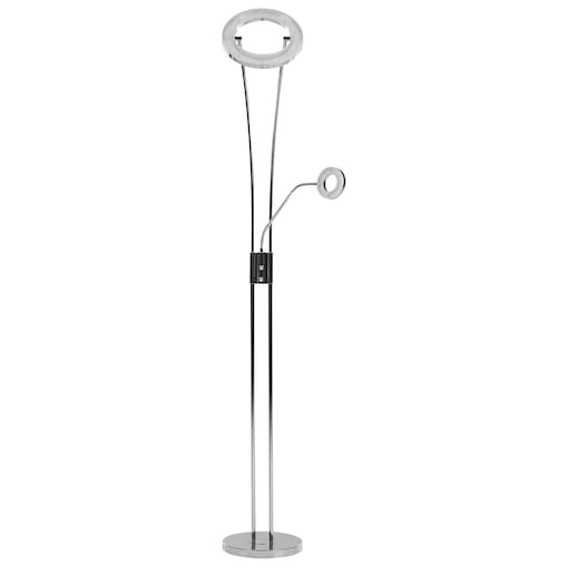 Lampa podłogowa LED KENNET Ze ściemniaczem Metal Srebrny