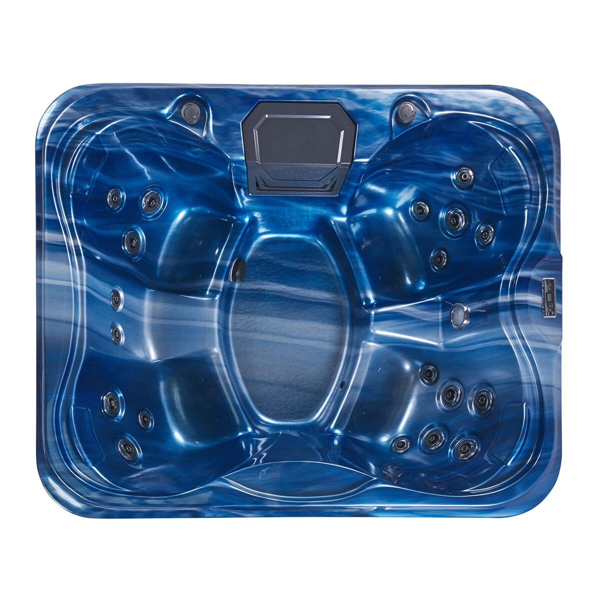 Wanna ogrodowa z hydromasażem niebieska ARCELIA