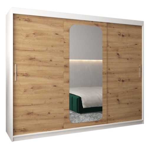 Szafa przesuwna Garderoba PROMO T2 250 biały/artisan