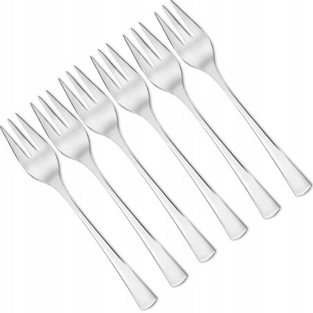 GERLACH KOMPLET WIDELCZYKI DO CIASTA TORTU TUNEA SREBRNY POŁYSK 6SZTUK