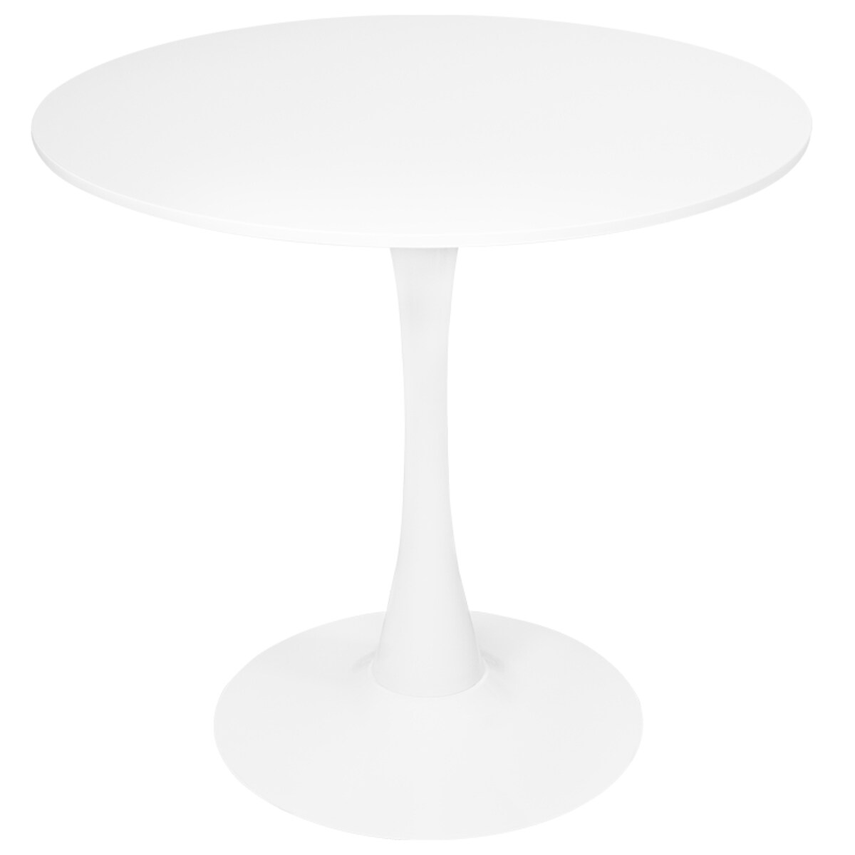 Stół okrągły do salonu jadalni 80 cm biały nowoczesny minimalistyczny