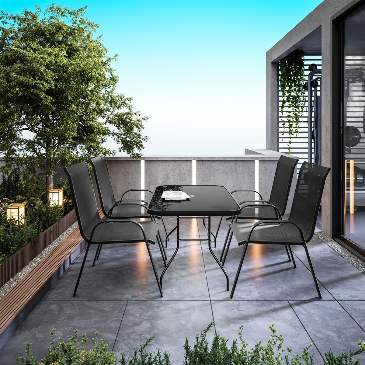 Zestaw mebli ogrodowych TERRA czarny