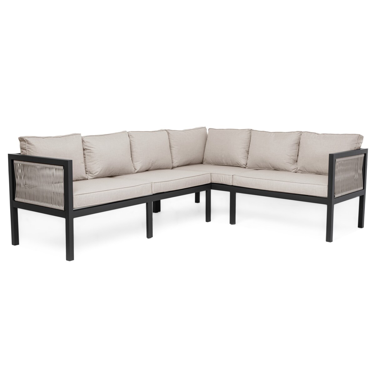 Meble ogrodowe aluminiowe narożnik stół PORTOFINO beżowe