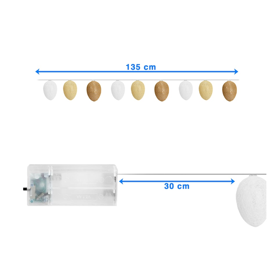 Girlanda Lampki Wielkanocne Światełka Jajka Pisanki 135 Cm Na Baterie