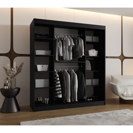 Szafa przesuwna MOKA 180 czarny