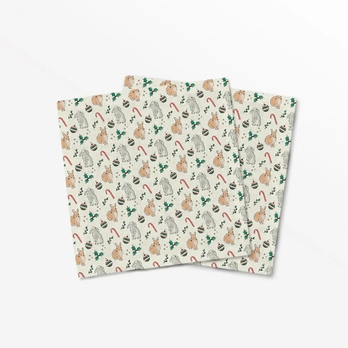Serwetki świąteczne - Akwarelowe króliczki świąteczne (2szt.)