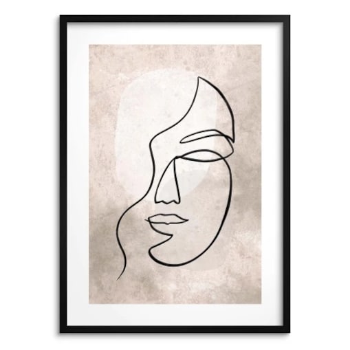 Nowoczesny Plakat Obraz ścienny na ścianę Beżowy Boho Kobieta do salonu