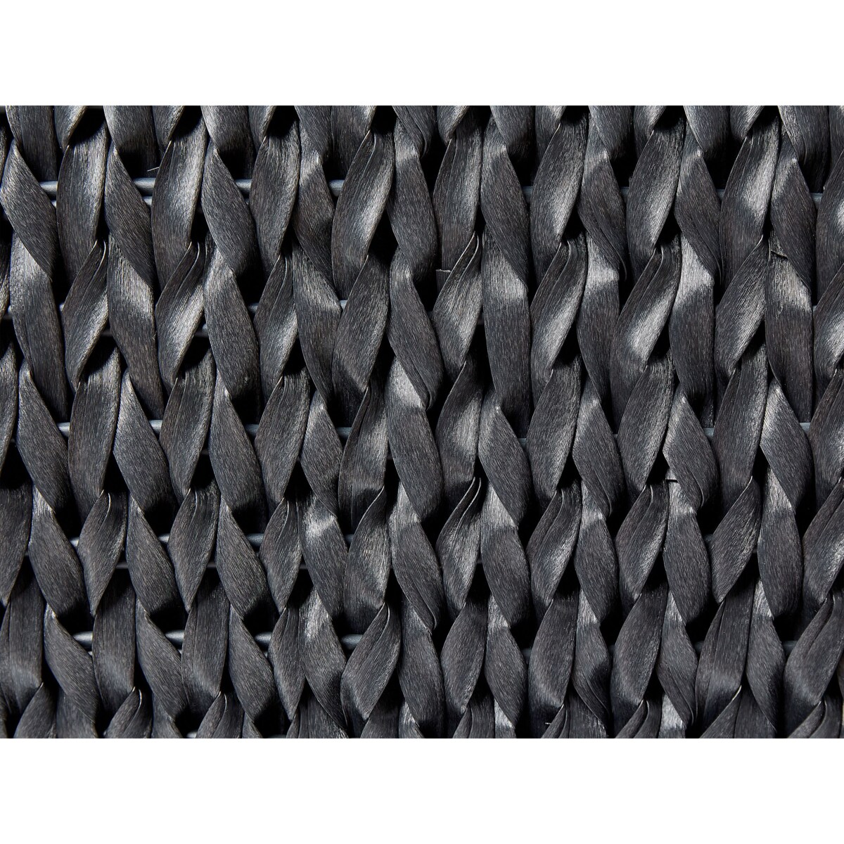 Zestaw 2 doniczek na kwiaty z technorattanu czarny BERBERIS