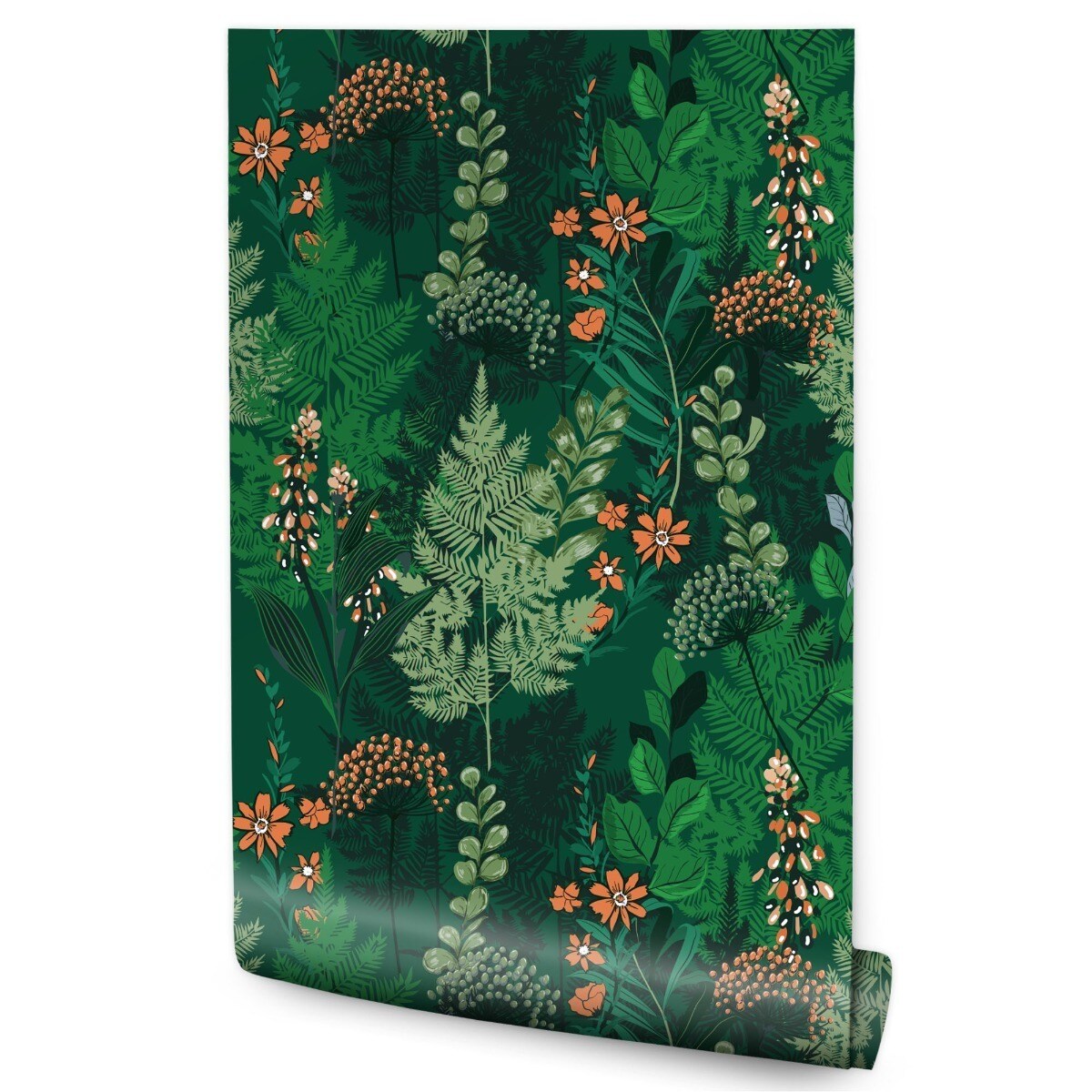 Tapeta KWIATY Paproć Liście Natura