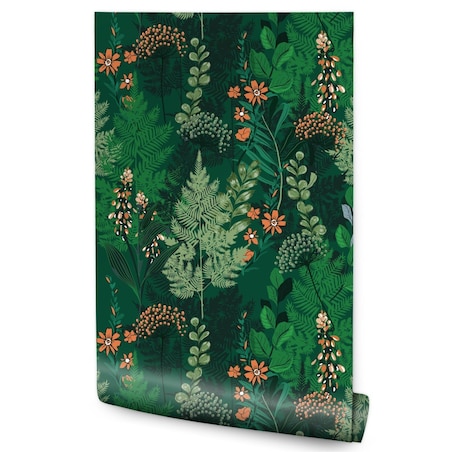 Tapeta KWIATY Paproć Liście Natura