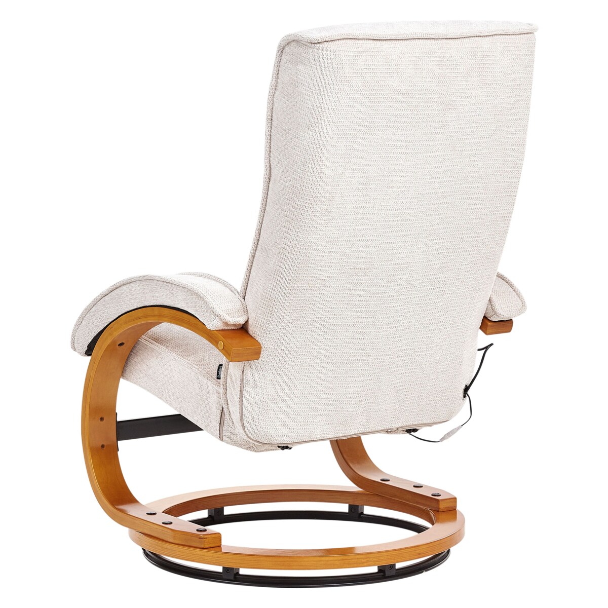 Fotel z masażem HERO Z podnóżkiem Jasnobeżowy