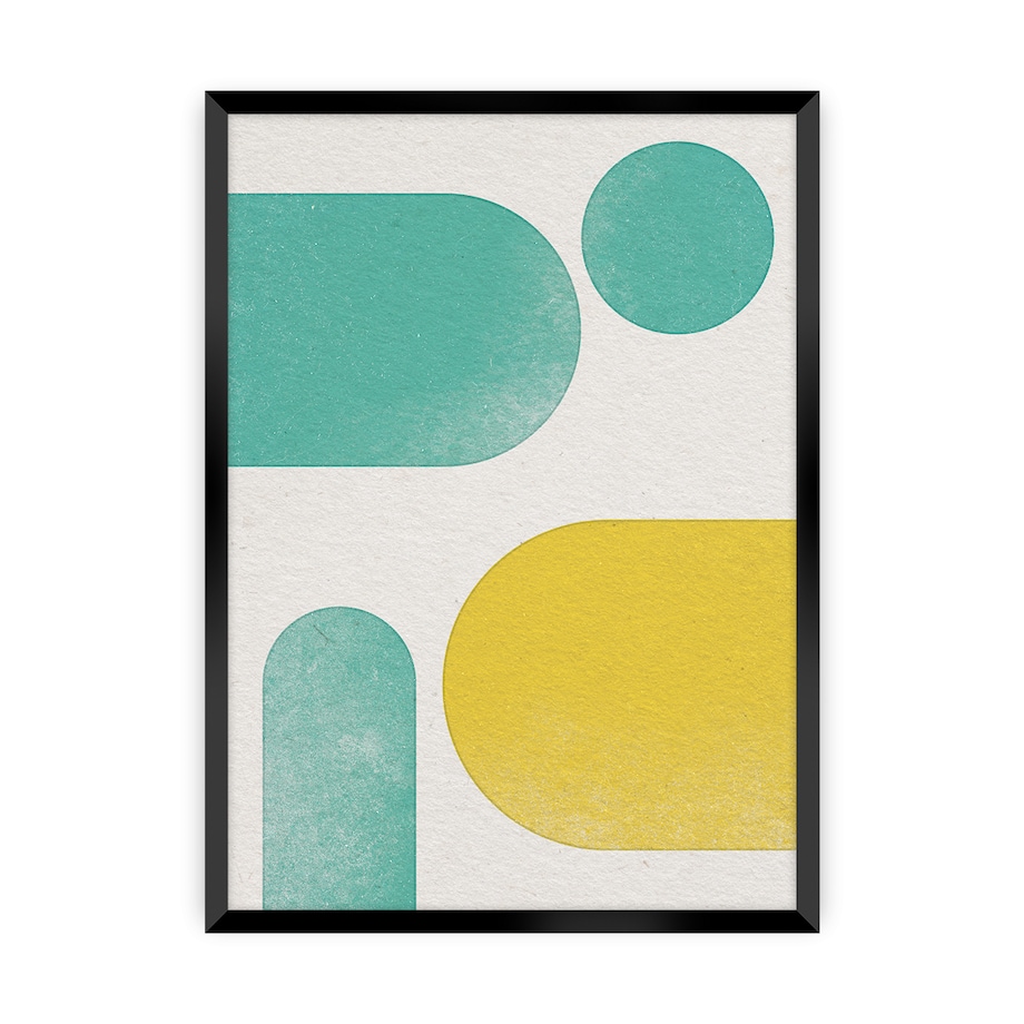 Plakat Abstract Shapes I, 30 x 40 cm, Ramka: Czarna