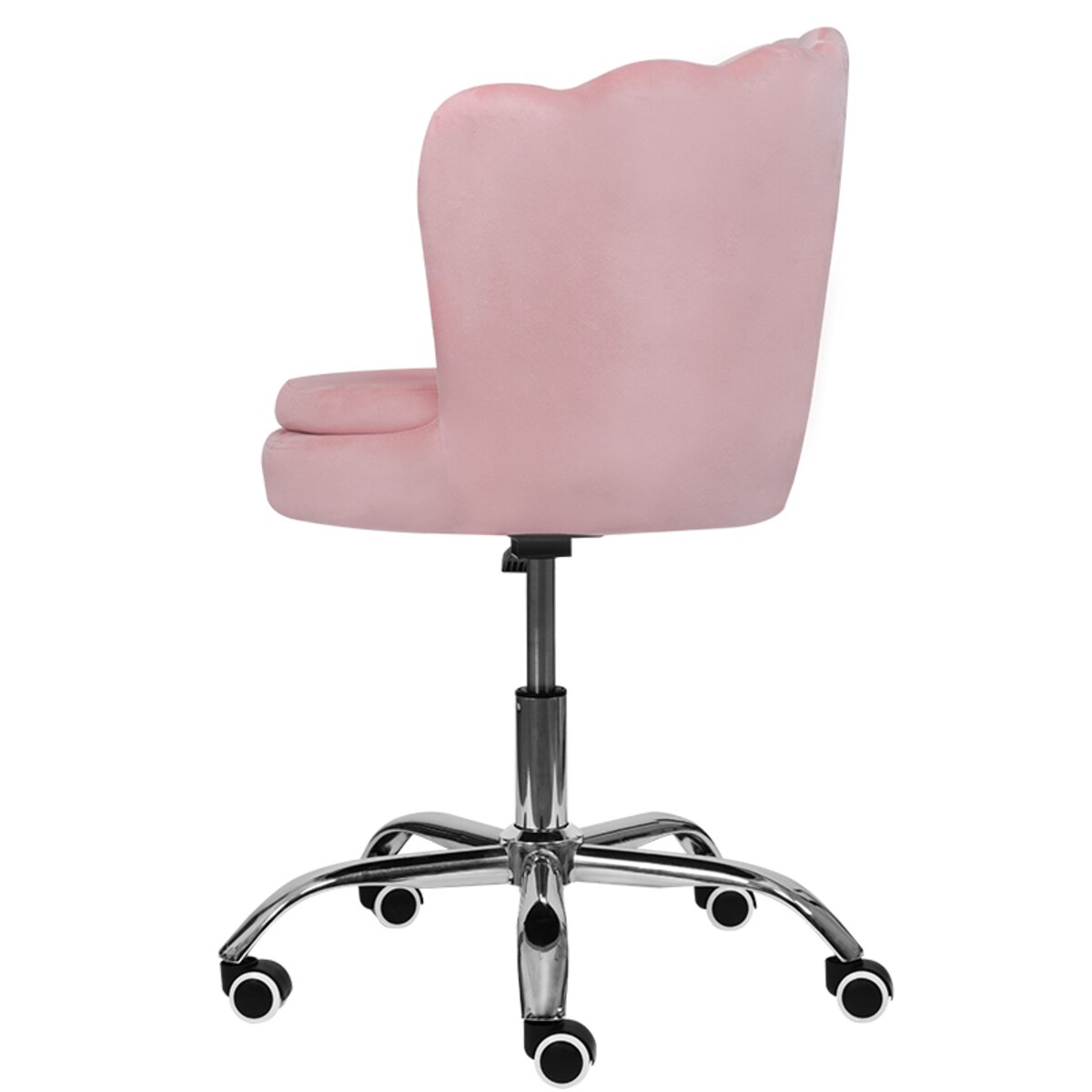 Fotel biurowy krzesło obrotowe welurowe regulowane muszelka