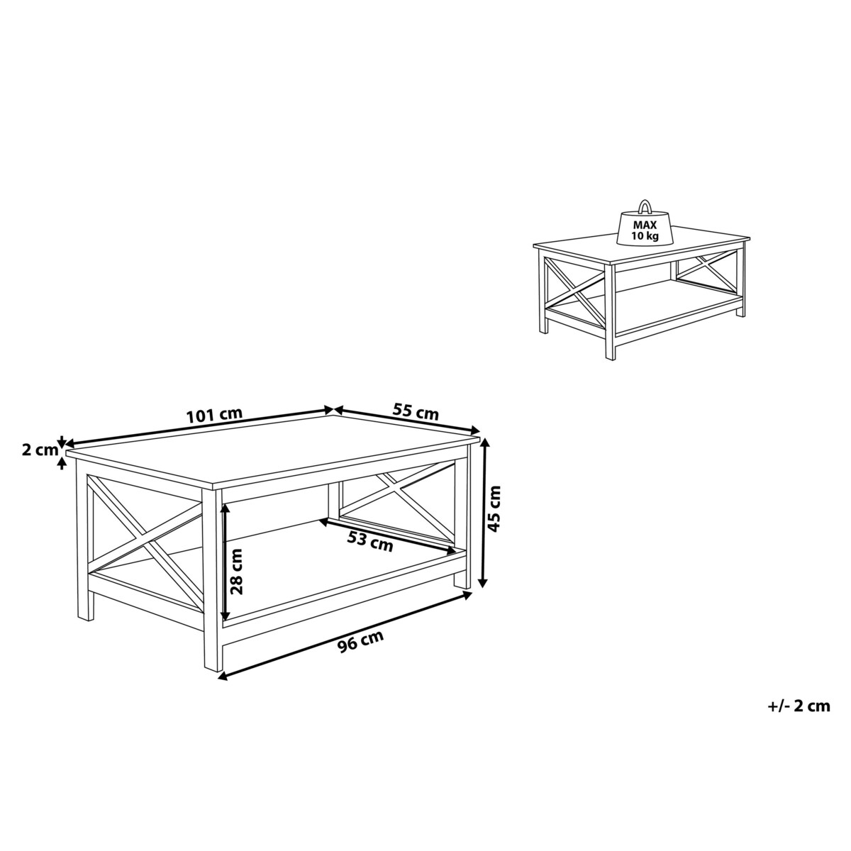 Stolik kawowy czarny FOSTER
