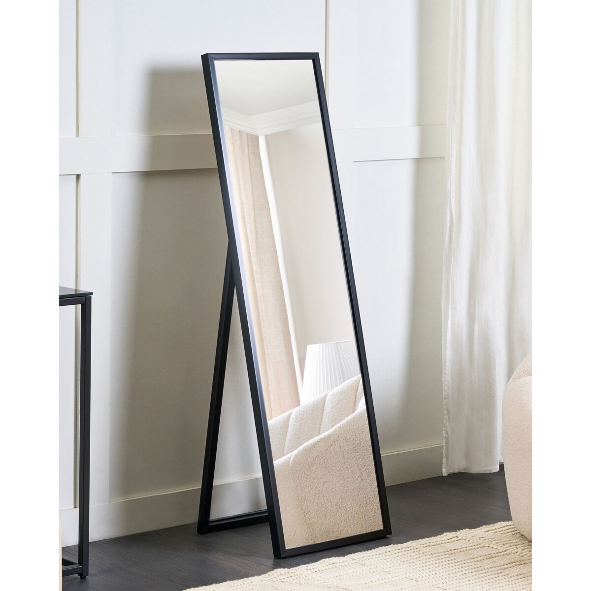 Lustro stojące 40 x 140 cm czarne TORCY