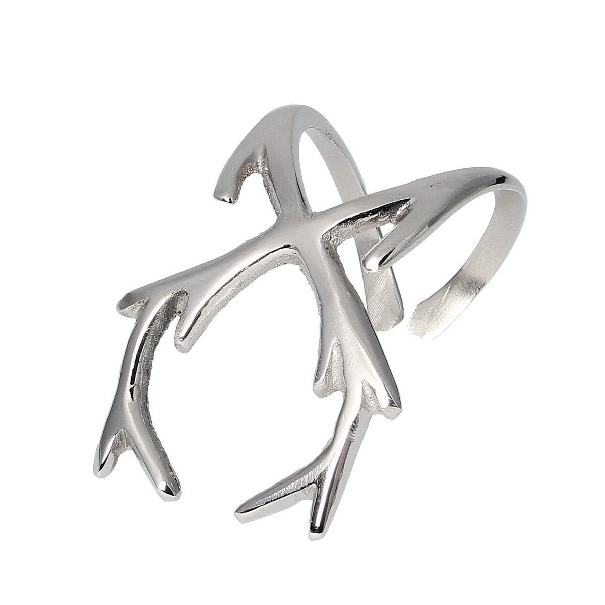 Obrączka na serwetkę Reindeer Charm boże narodzenie, święta, świąteczne, srebrny, 5 x 5 x 7 cm