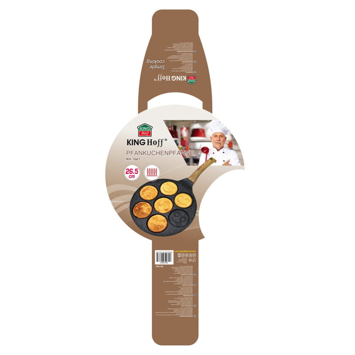 Patelnia do naleśników placków 26cm pancake buźki na indukcję gaz KINGHOFF