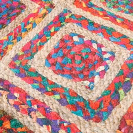 vidaXL Dywan z możliwością prania, kolorowy, Ø120 cm, antypoślizgowy