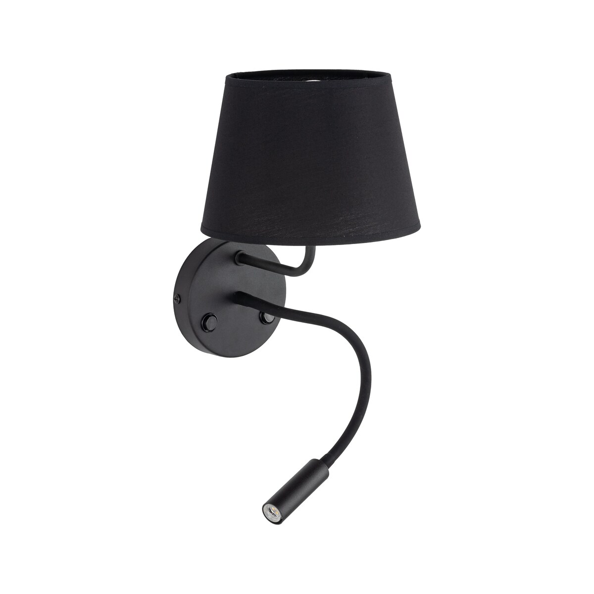 Kinkiet do czytania TK Lighting MAJA BLACK 10081 czarny, ruchomy, E27 + G9, włącznik na podstawie