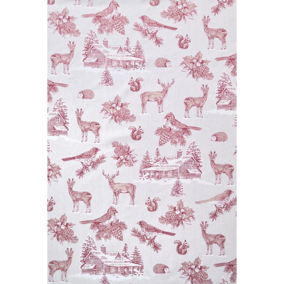 Dwustronne podkładki Toile de Jouy Red Forest & Glen Check – komplet 6 szt.