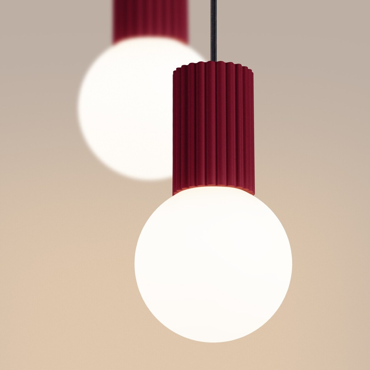 Lampa wisząca HALO 2P burgund