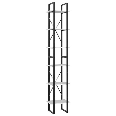 vidaXL Regał na książki, biały, 40x30x210 cm, materiał drewnopochodny