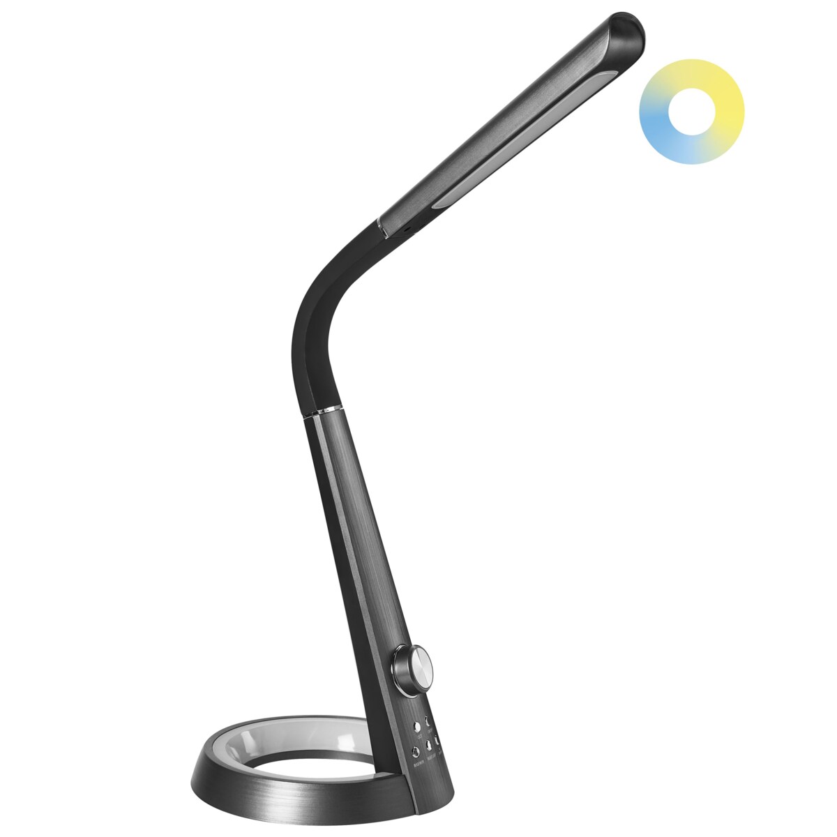 Lampa biurkowa LED CANOPUS Z portem USB Czarny