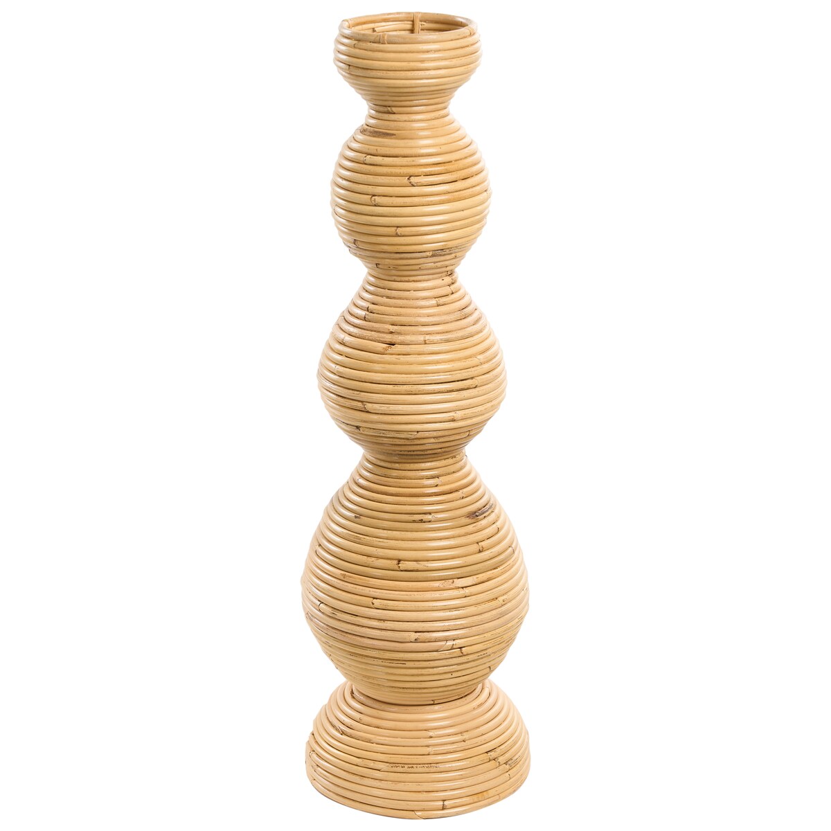 Wazon dekoracyjny GERACE Rattan 70 cm Naturalny
