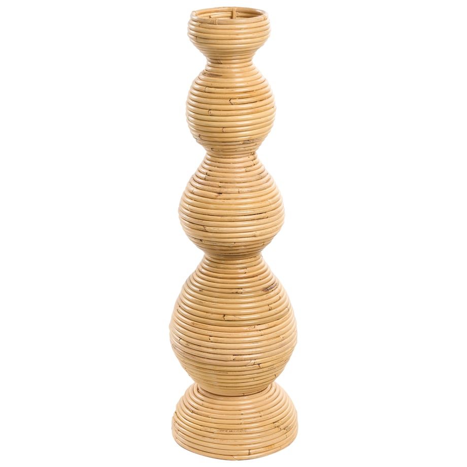 Wazon dekoracyjny GERACE Rattan 70 cm Naturalny