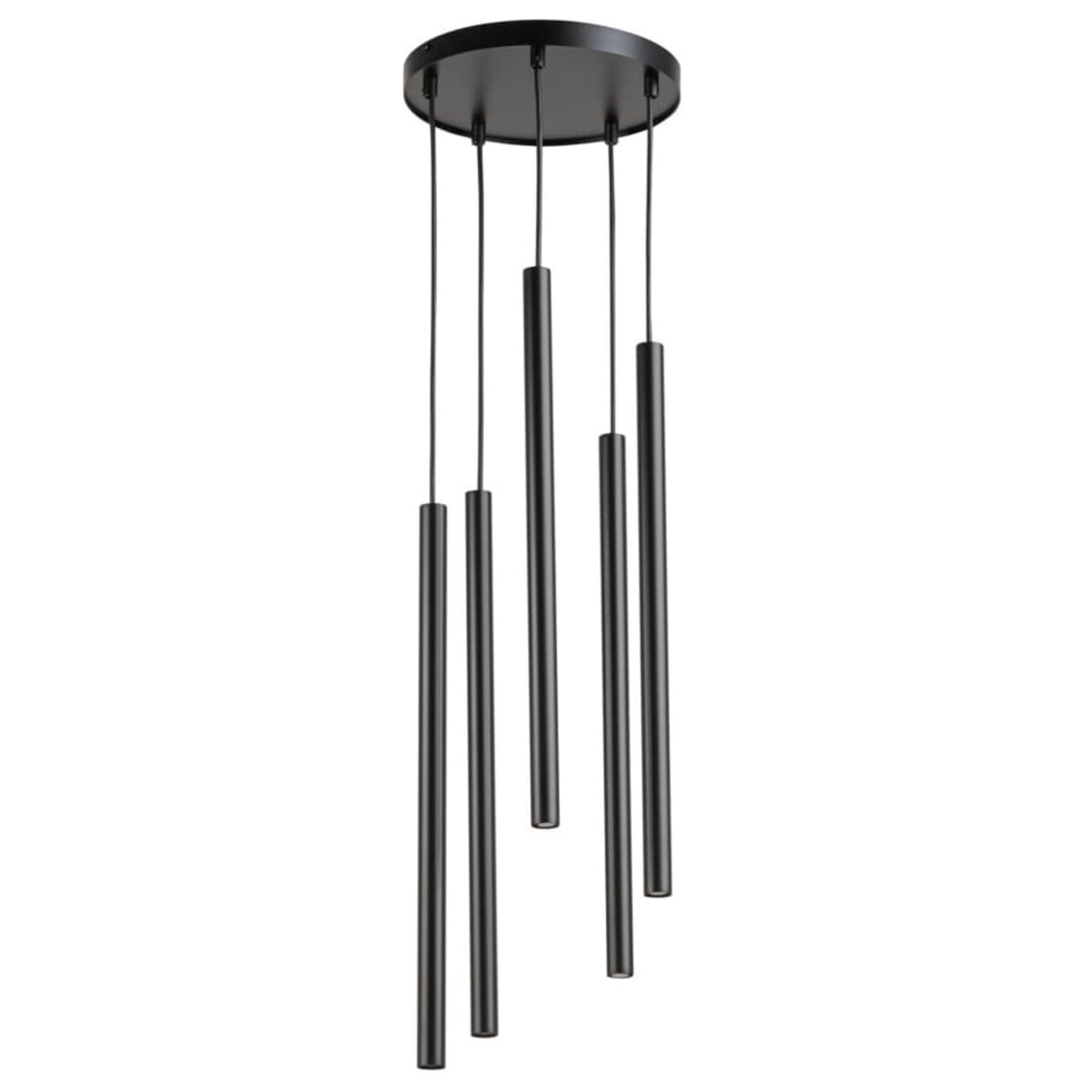 Okrągła lampa wisząca tuby Sopel 33625 Sigma wielopunktowa czarna