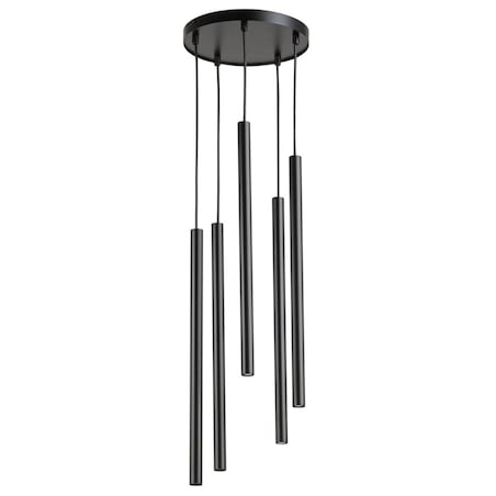 Okrągła lampa wisząca tuby Sopel 33625 Sigma wielopunktowa czarna