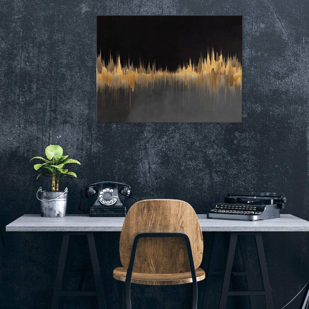 OBRAZ ABSTRAKCJA ZŁOTY GLAMOUR DO SYPIALNI SALONU KUCHNI NA PŁÓTNIE 120x80