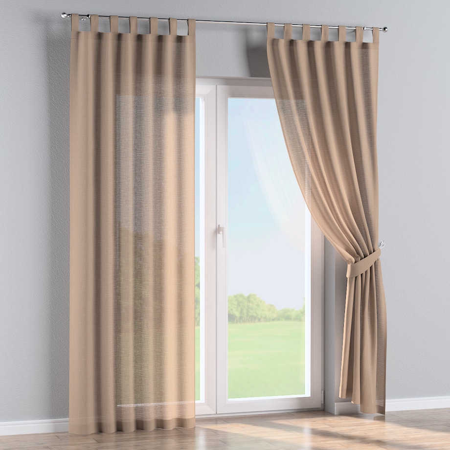 Zasłona na szelkach 1 szt. 130x245 herbaciany